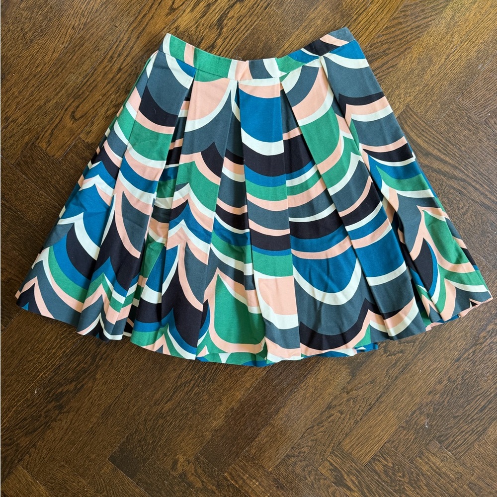Missoni Pleated Retro Print Women's Skirt in Blue, Green & Pink